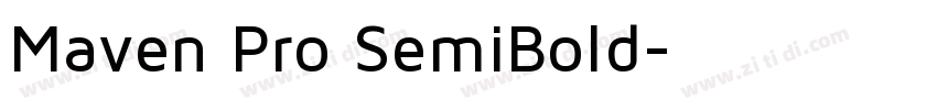 Maven Pro SemiBold字体转换